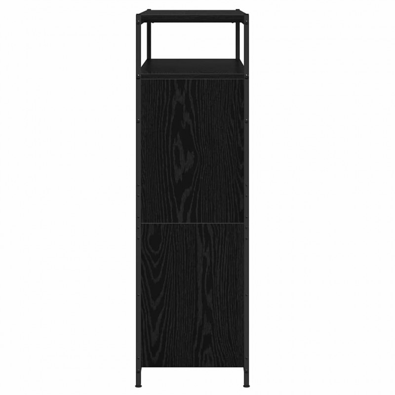 Szafka na buty z półką z drzwiami Czarny Dąb 100 x 34 x 112 cm