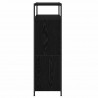 Szafka na buty z półką z drzwiami Czarny Dąb 100 x 34 x 112 cm