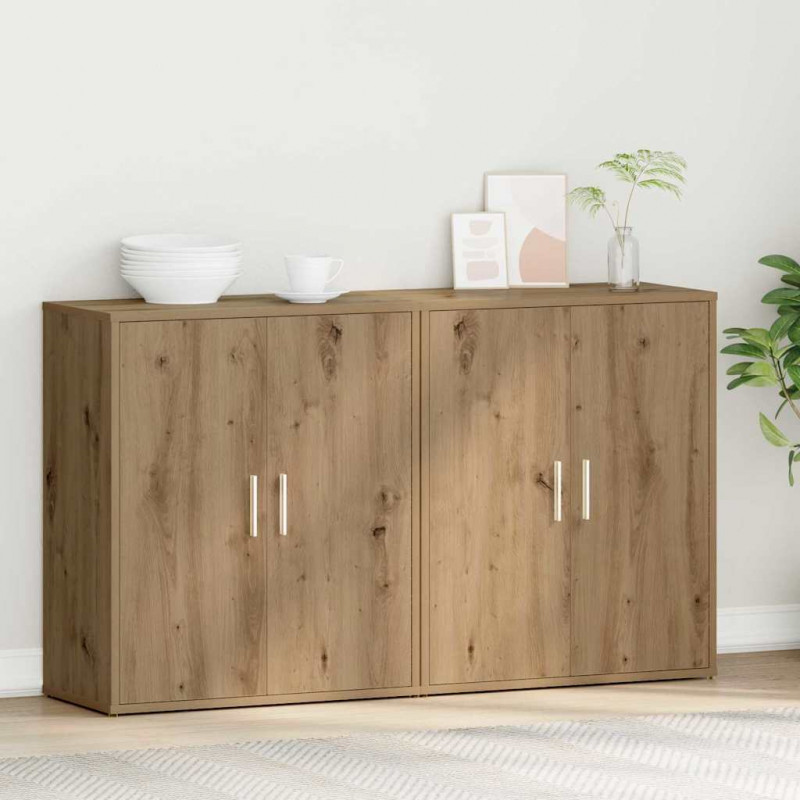 Bufet 2 pcs Dąb rzemieślniczy 60 x 31 x 70 cm
