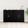 Bufet 2 pcs Czarny Dąb 60 x 31 x 70 cm Materiał drewnopochodny