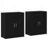 Bufet 2 pcs Czarny Dąb 60 x 31 x 70 cm Materiał drewnopochodny