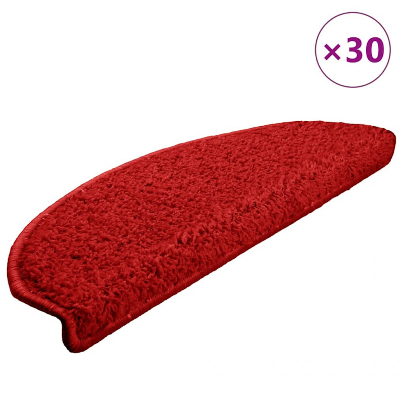 Maty na schody 30 szt. 65x21x4 cm Czerwone półokrągłe duże