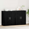 Bufet 2 pcs Czarny Dąb 60 x 31 x 70 cm Materiał drewnopochodny