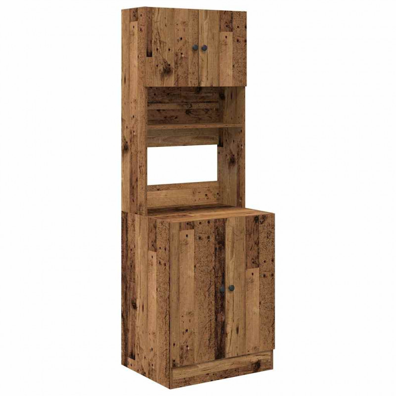 Kredens kuchenny z półką 2 pcs Stare drewno 60 x 50 x 180 cm