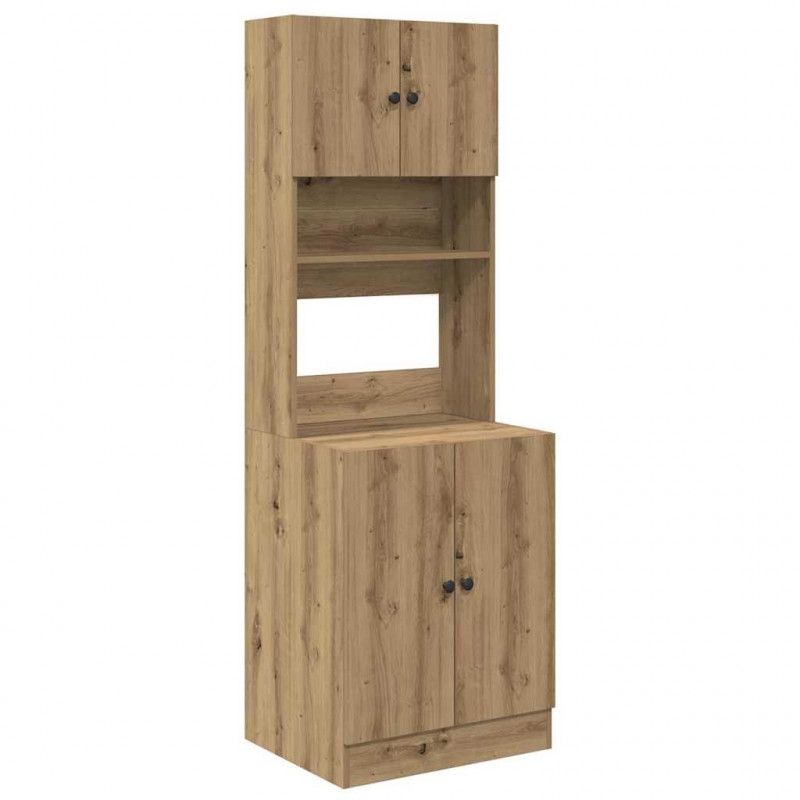 Kredens kuchenny 2 pcs Dąb rzemieślniczy 60 x 50 x 180 cm