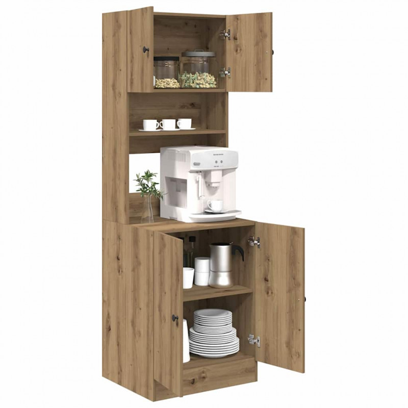 Kredens kuchenny 2 pcs Dąb rzemieślniczy 60 x 50 x 180 cm