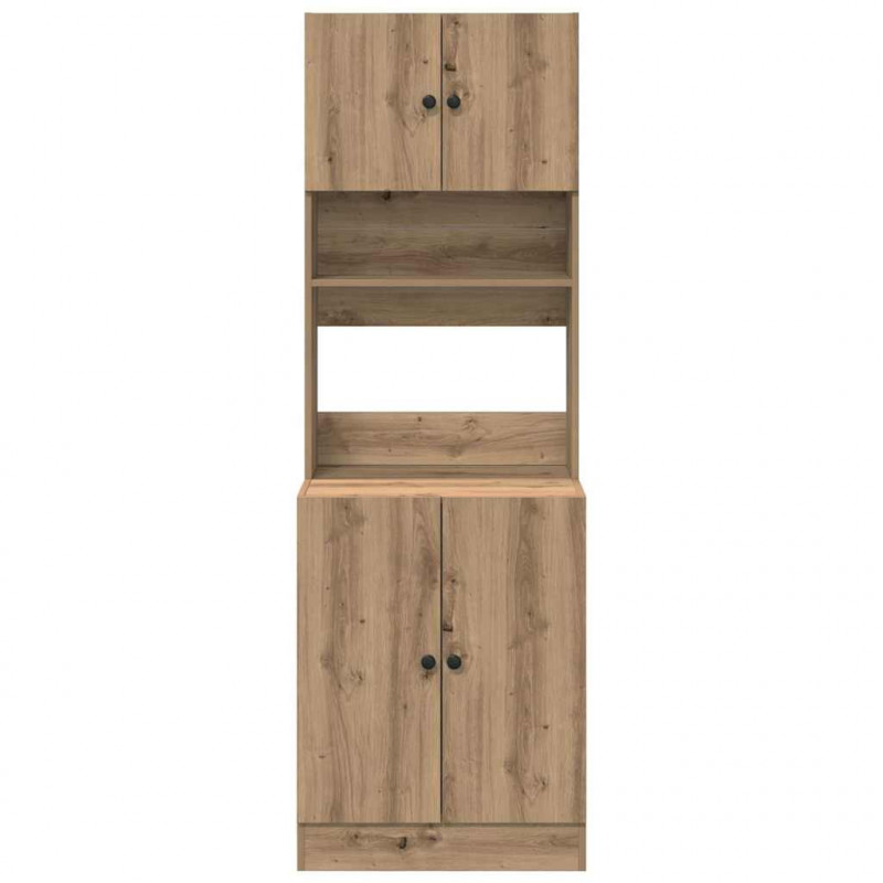 Kredens kuchenny 2 pcs Dąb rzemieślniczy 60 x 50 x 180 cm