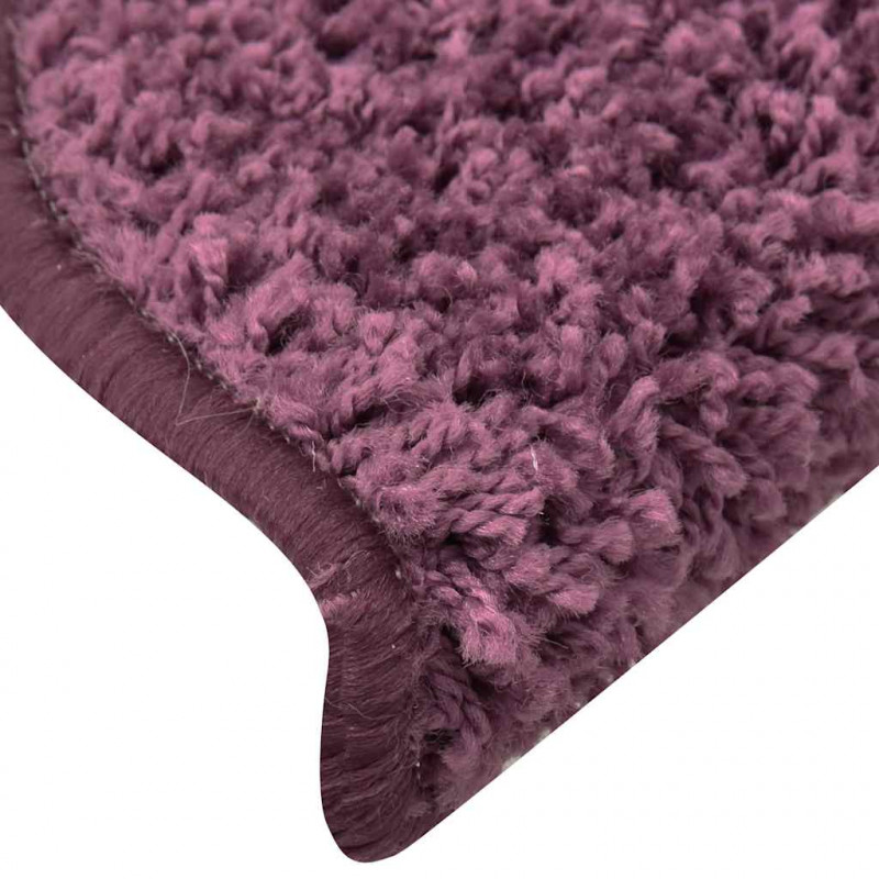 Maty na schody 30 szt. 65x21x4 cm Ciemnofioletowe, półokrągłe, duże