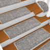 Maty na schody 30 szt. 65x21x4 cm Szare, prostokątne krawędzie