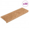 Maty na schody 30 szt. 65x21x4 cm Beżowe, prostokątne krawędzie