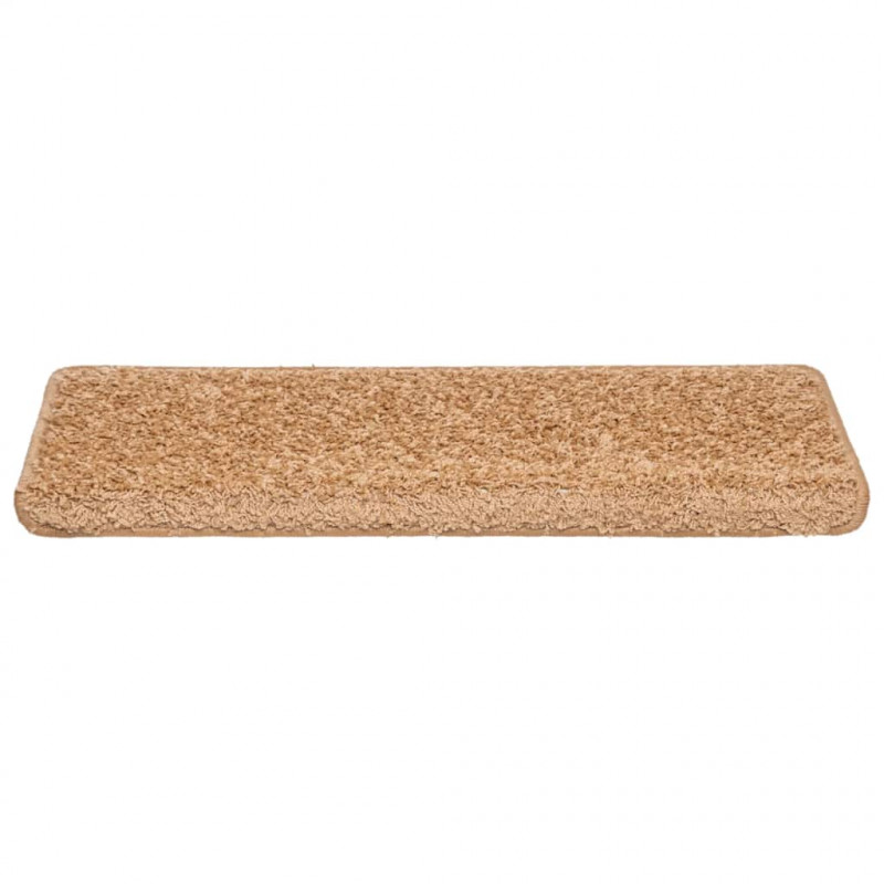 Maty na schody 30 szt. 65x21x4 cm Beżowe, prostokątne krawędzie