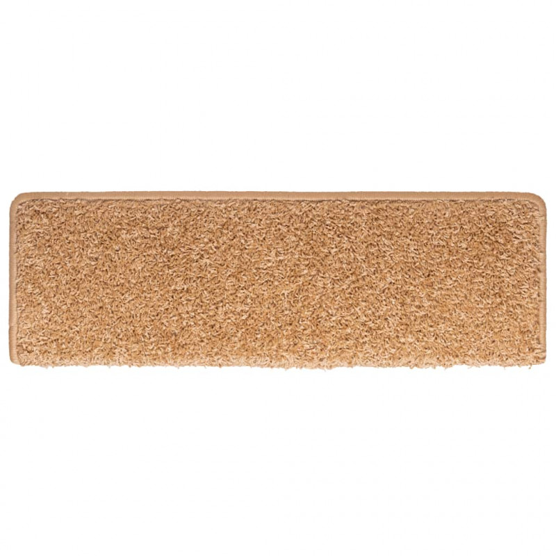 Maty na schody 30 szt. 65x21x4 cm Beżowe, prostokątne krawędzie