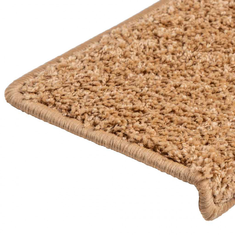 Maty na schody 30 szt. 65x21x4 cm Beżowe, prostokątne krawędzie