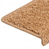 Maty na schody 30 szt. 65x21x4 cm Beżowe, prostokątne krawędzie