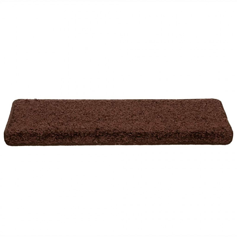 Maty na schody 30 szt. 65x21x4 cm Brązowe prostokątne krawędzie