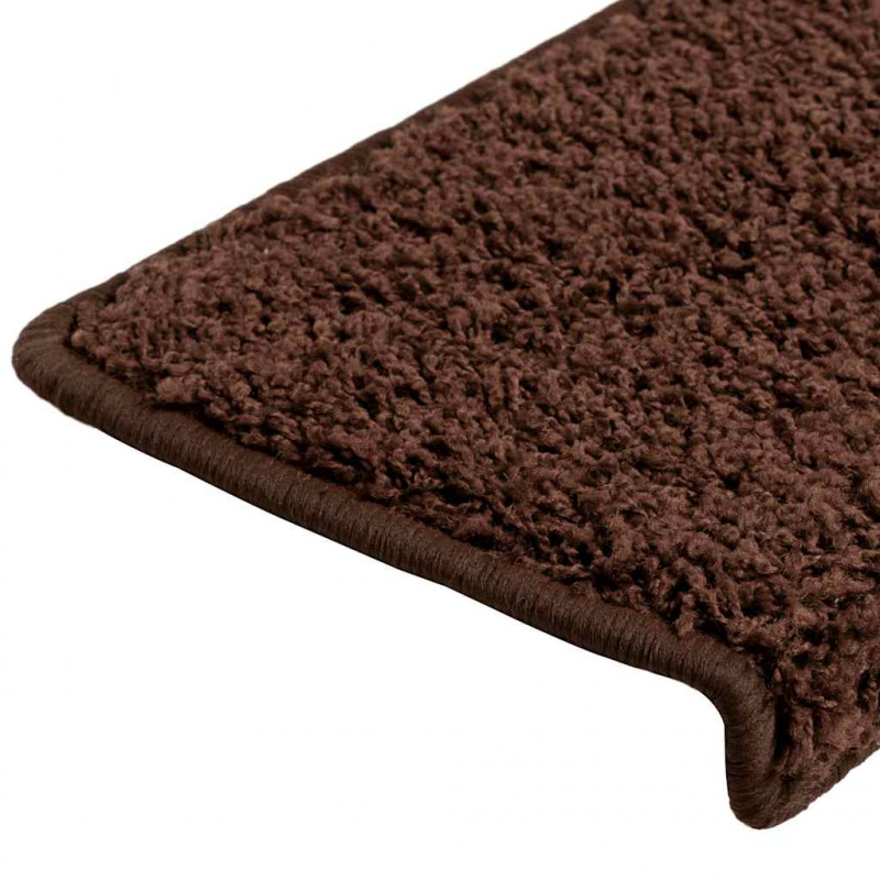 Maty na schody 30 szt. 65x21x4 cm Brązowe prostokątne krawędzie