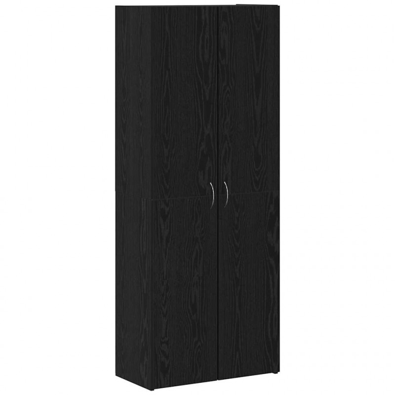 Biurowa szafka z półką z drzwiami Czarny Dąb 70 x 32 x 77.5 cm