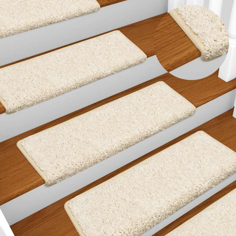 Maty na schody 30 szt. 65x21x4 cm Białe prostokątne krawędzie