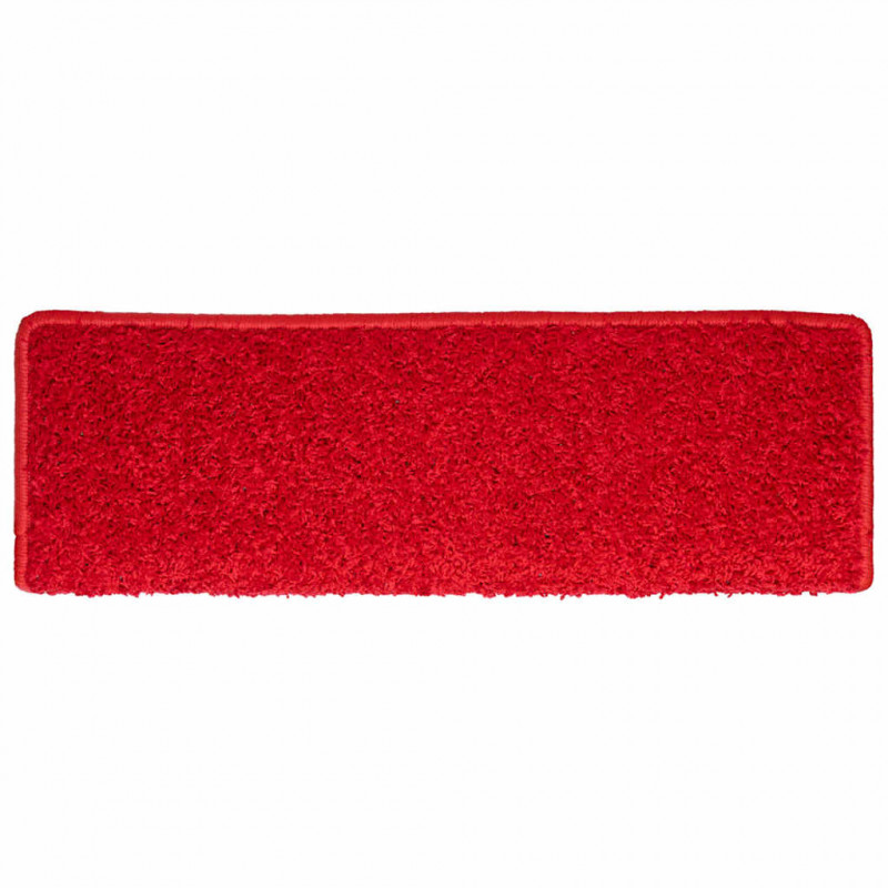 Maty na schody 30 szt. 65x21x4 cm Czerwone prostokątne krawędzie