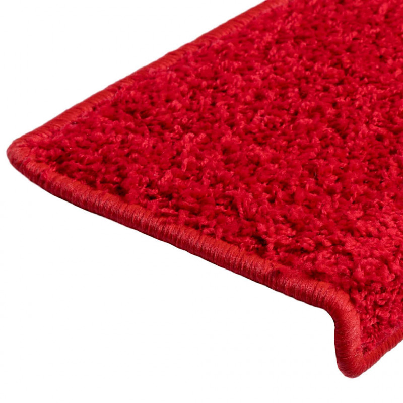 Maty na schody 30 szt. 65x21x4 cm Czerwone prostokątne krawędzie