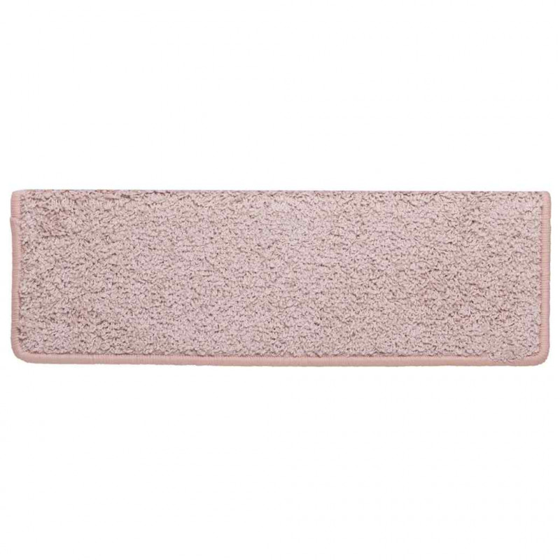 Maty na schody 30 szt. 65x21x4 cm, biało-różowe, prostokątne krawędzie