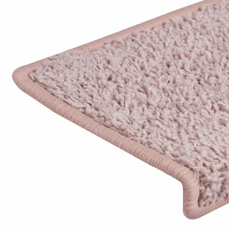 Maty na schody 30 szt. 65x21x4 cm, biało-różowe, prostokątne krawędzie