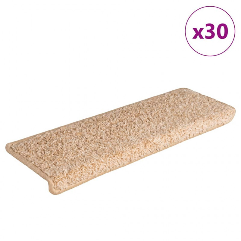 Maty na schody 30 szt. 65x21x4 cm, złota, prostokątna krawędź