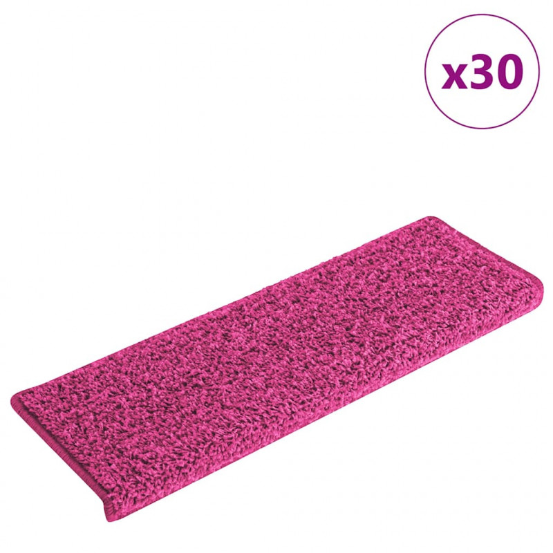 Maty na schody 30 szt. 65x21x4 cm Różowe prostokątne krawędzie