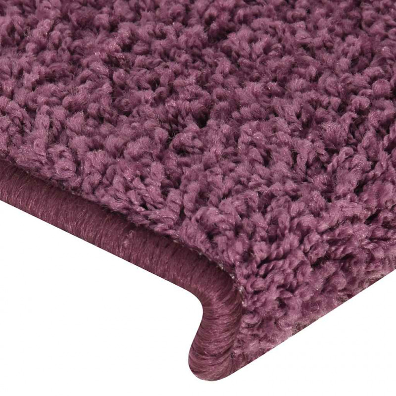 Maty na schody 30 szt. 65x21x4 cm Ciemnofioletowe, prostokątne krawędzie