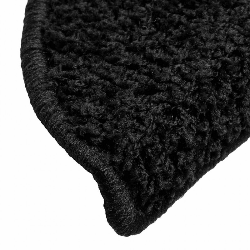 Maty na schody 20 szt. 56x17x3 cm Czarne półokrągłe