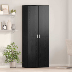 Highboard Czarny Dąb 70 x 33.5 x 180 cm Materiał drewnopochodny