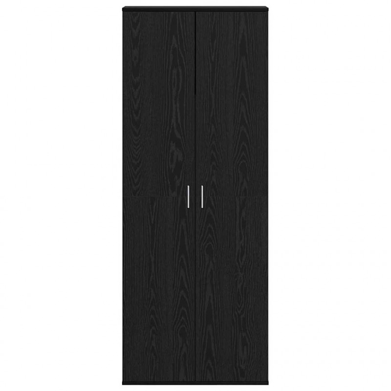 Highboard Czarny Dąb 70 x 33.5 x 180 cm Materiał drewnopochodny
