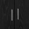 Highboard Czarny Dąb 70 x 33.5 x 180 cm Materiał drewnopochodny