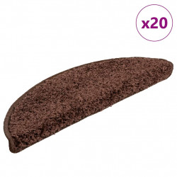 Maty na schody 20 szt. 56x17x3 cm Brązowe półokrągłe