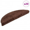 Maty na schody 20 szt. 56x17x3 cm Brązowe półokrągłe