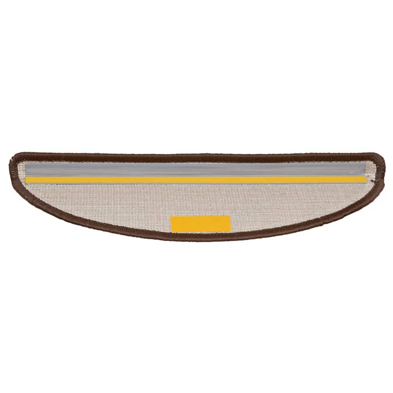 Maty na schody 20 szt. 56x17x3 cm Brązowe półokrągłe