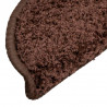 Maty na schody 20 szt. 56x17x3 cm Brązowe półokrągłe