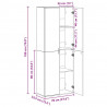 Highboard Czarny Dąb 70 x 33.5 x 180 cm Materiał drewnopochodny