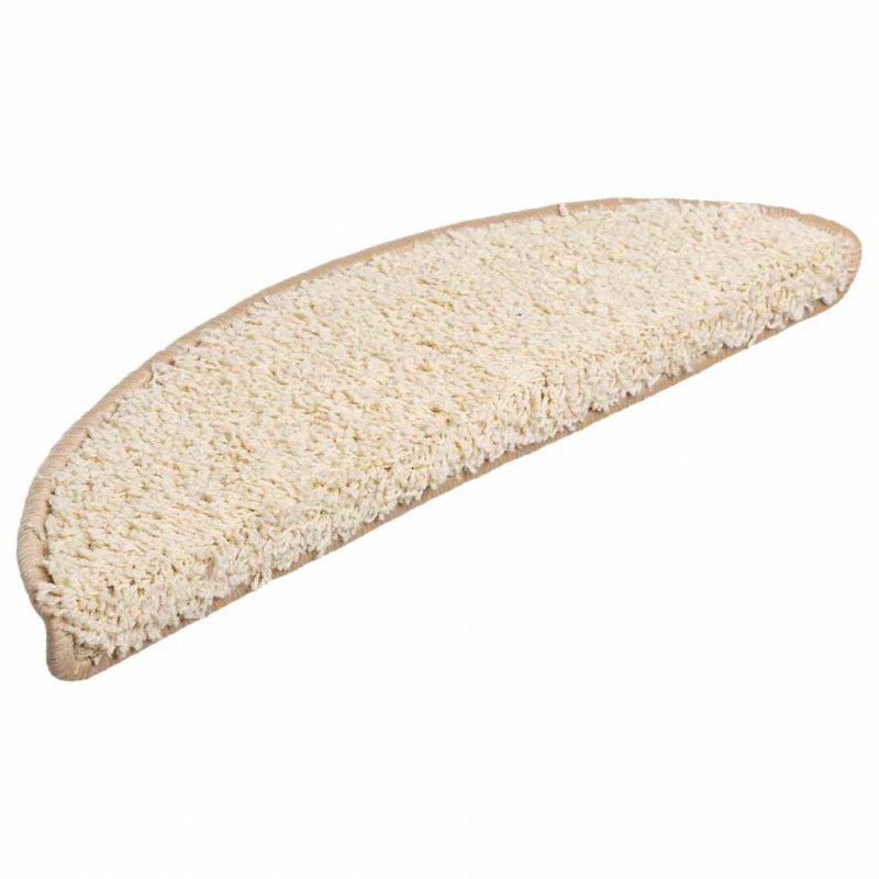 Maty na schody 20 szt. 56x17x3 cm Kremowe półokrągłe