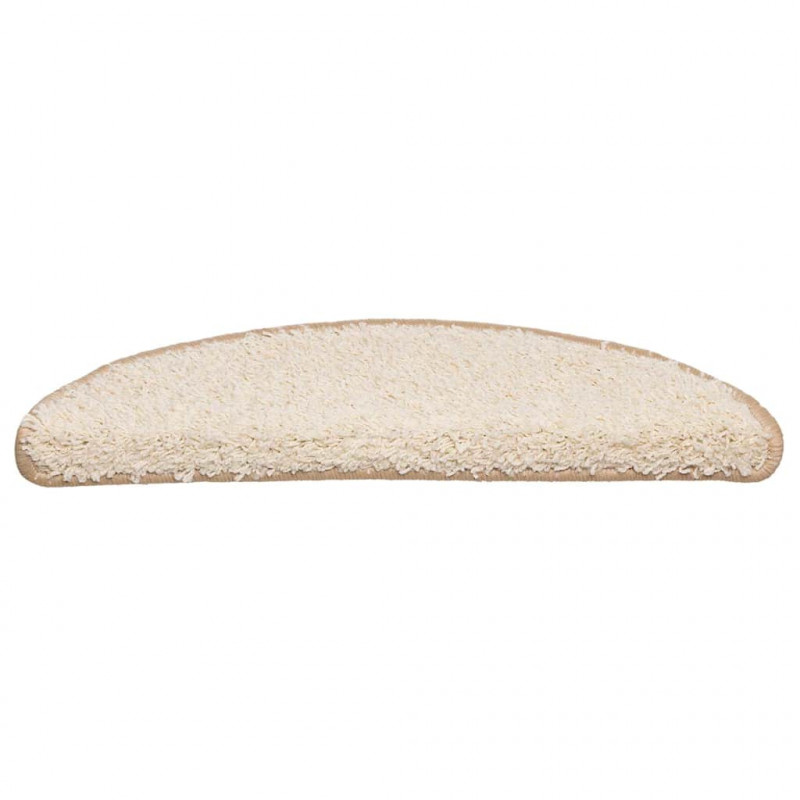 Maty na schody 20 szt. 56x17x3 cm Kremowe półokrągłe