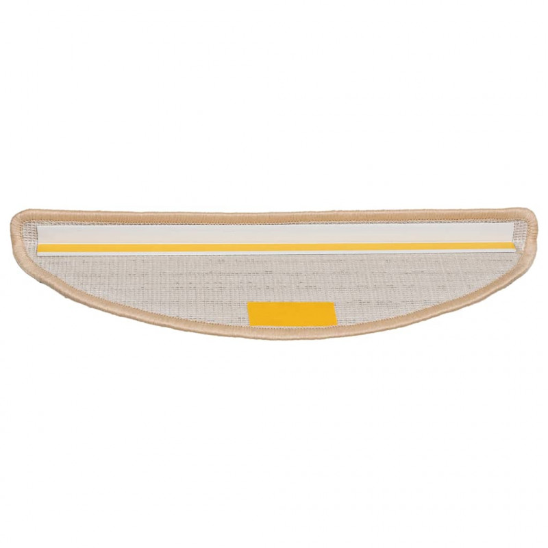Maty na schody 20 szt. 56x17x3 cm Kremowe półokrągłe