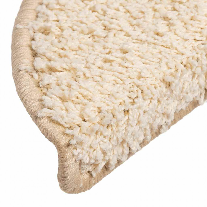 Maty na schody 20 szt. 56x17x3 cm Kremowe półokrągłe