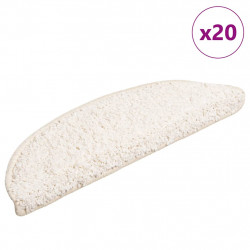 Maty na schody 20 szt. 56x17x3 cm Białe półokrągłe