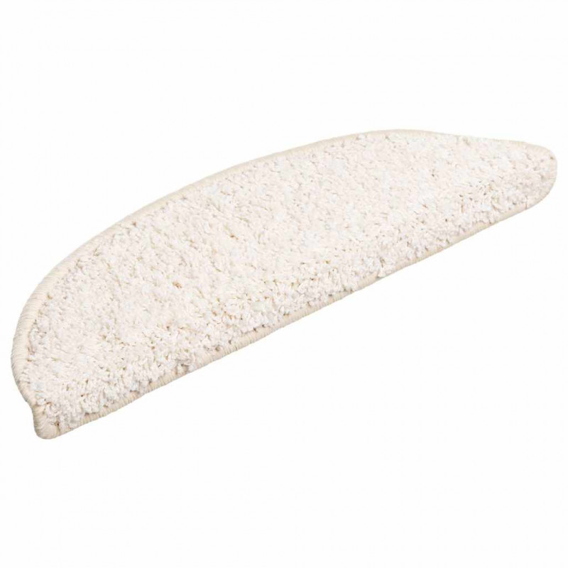 Maty na schody 20 szt. 56x17x3 cm Białe półokrągłe