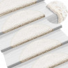 Maty na schody 20 szt. 56x17x3 cm Białe półokrągłe