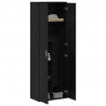 Highboard Czarny dąb 60 x 35 x 180 cm Materiał drewnopochodny