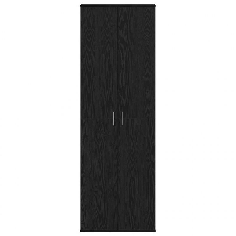 Highboard Czarny dąb 60 x 35 x 180 cm Materiał drewnopochodny