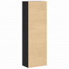 Highboard Czarny dąb 60 x 35 x 180 cm Materiał drewnopochodny
