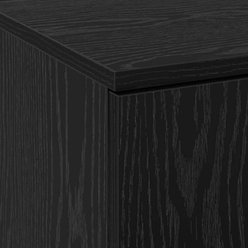 Highboard Czarny dąb 60 x 35 x 180 cm Materiał drewnopochodny