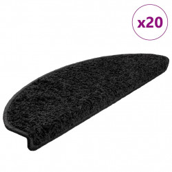 Maty na schody 20 szt. 65x21x4 cm Czarne półokrągłe duże